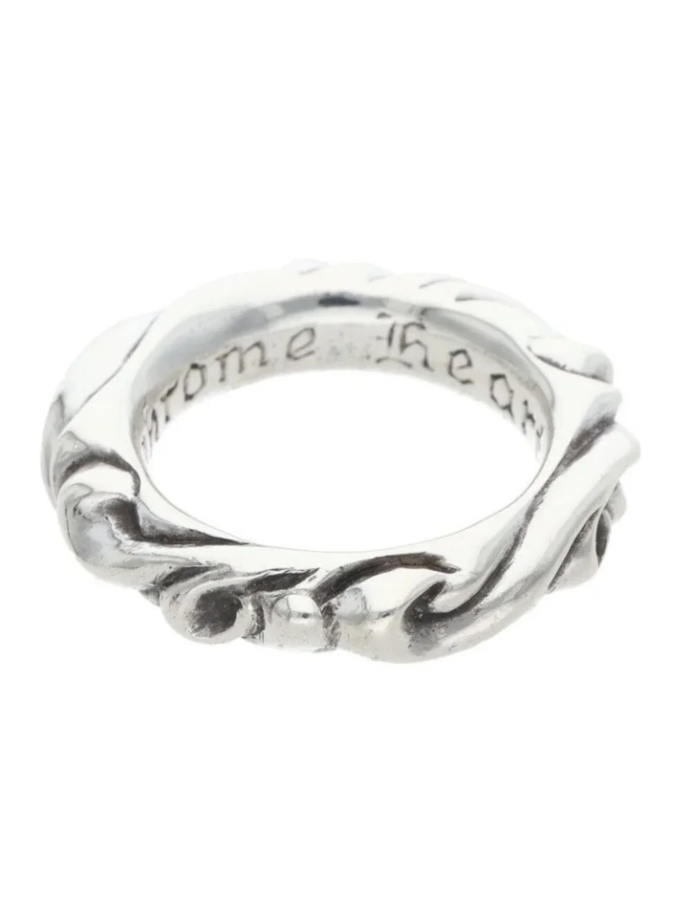 Chrome Hearts Scrl Band Scroll Silver Ring